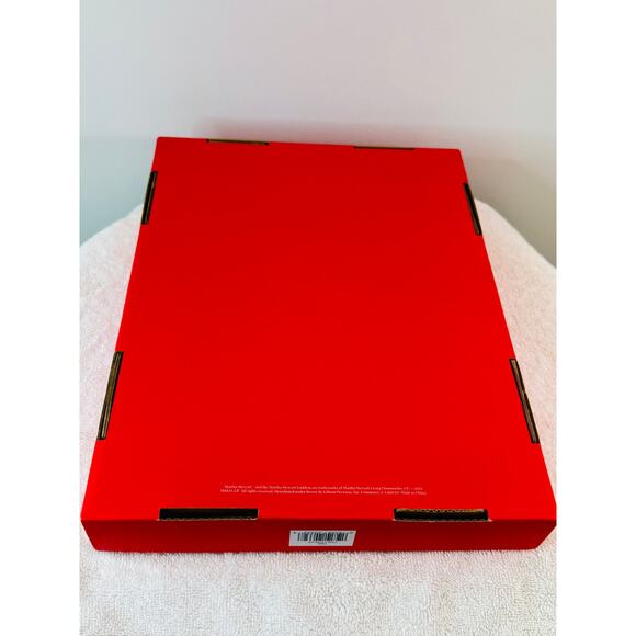 NWT Martha Stewart Holiday Tree Ornament 4 Piece Set Plaid Wooden Christmas Gift - Picture 4 of 7